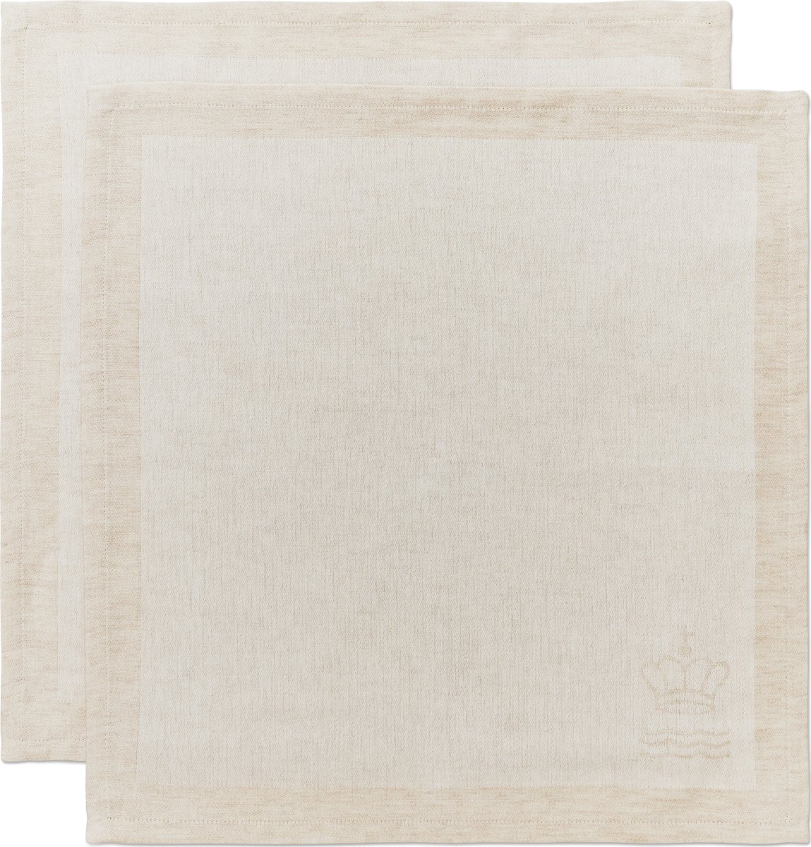 Royal Copenhagen Waves Serviet 45x45, råhvid, 2stk