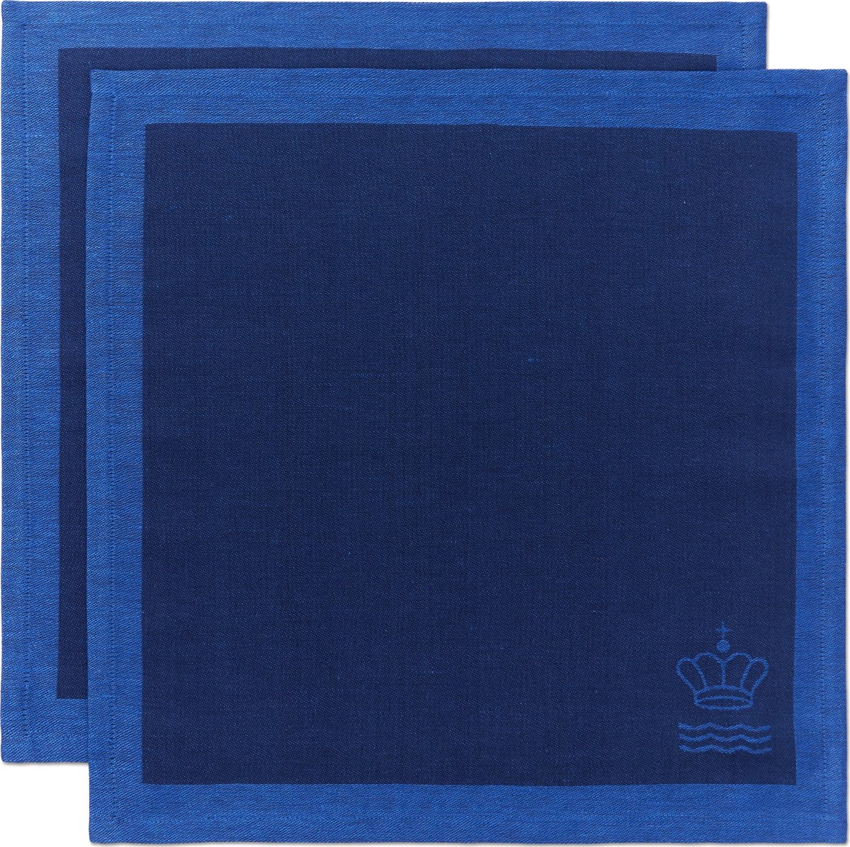 Royal Copenhagen Waves Serviet 45x45, blå, 2stk