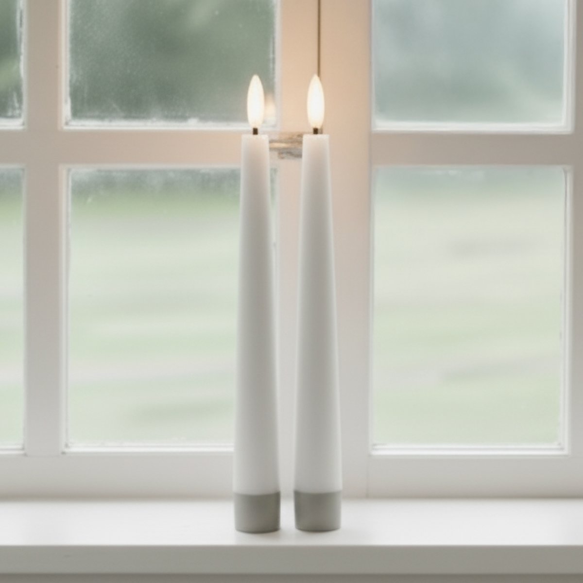 Fjord Denmark LED Kronelys, 2 stk., hvid