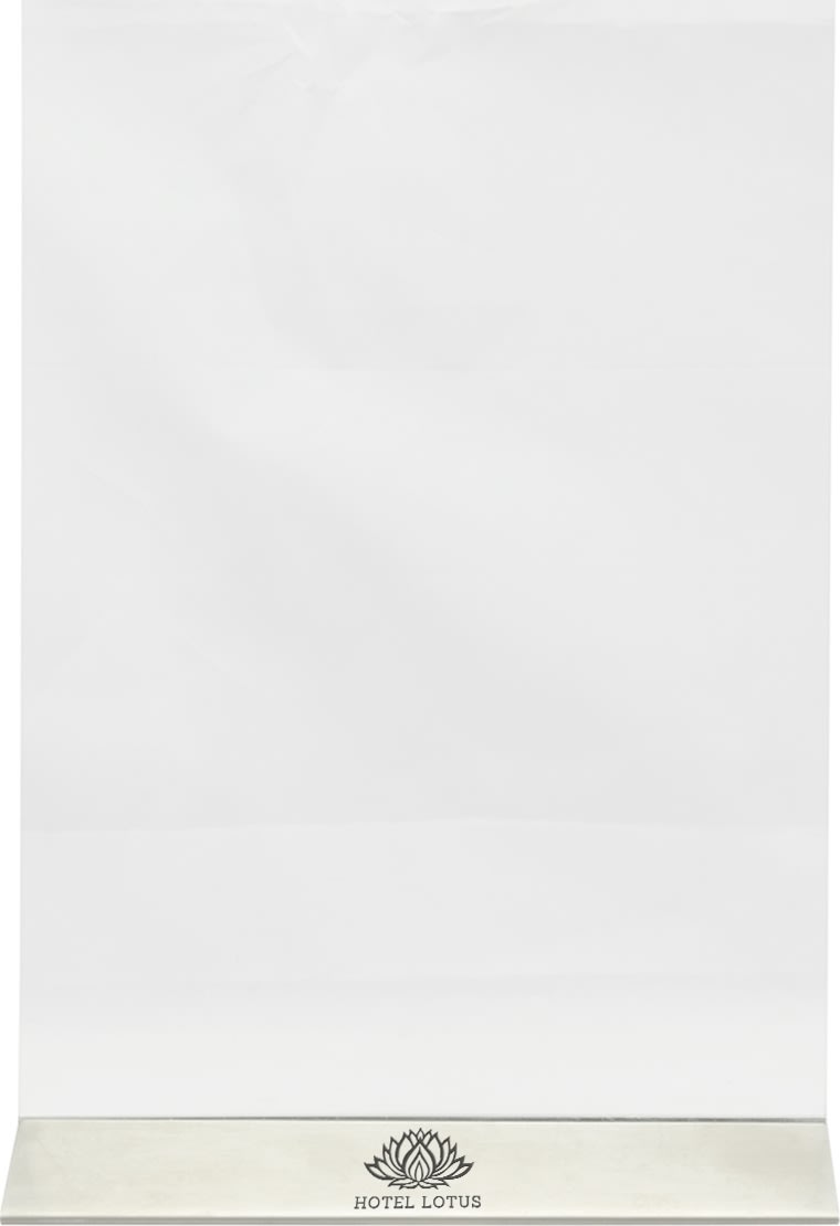 Securit Brochuredisplay | Stål fod | A4 | Logo