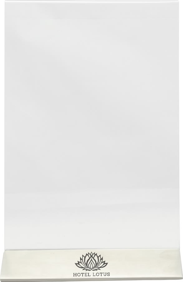 Securit Brochuredisplay | Stål fod | A5 | Logo