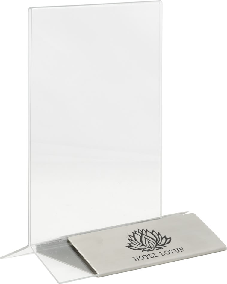 Securit Brochuredisplay | Stål fod | A6 | Logo