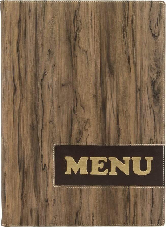 Securit Design Menukort | A4 | Wood | Logo
