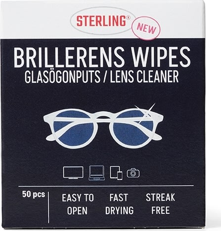 Sterling Brillerens Renseservietter, 50 stk.