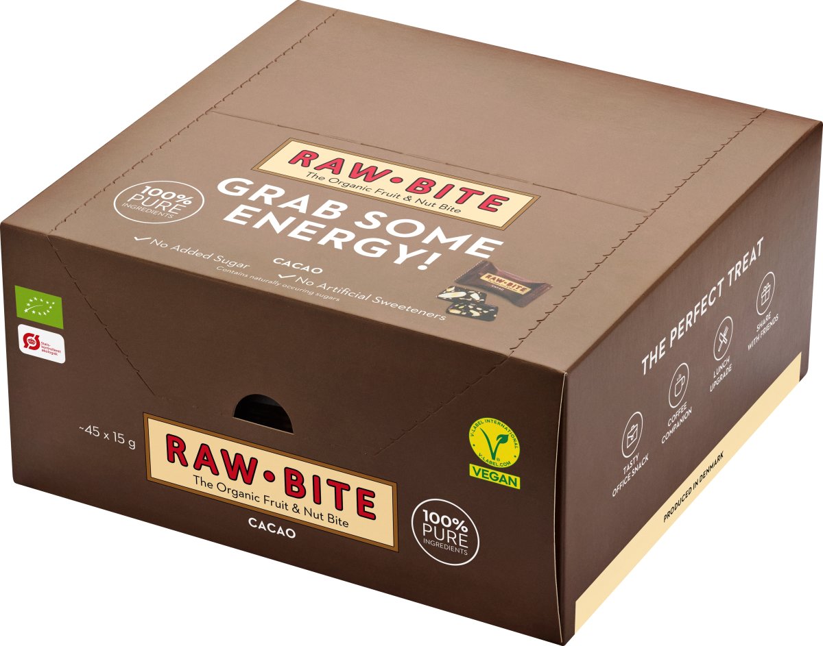Rawbite Cacao Officebox, 45 bites á 15 g