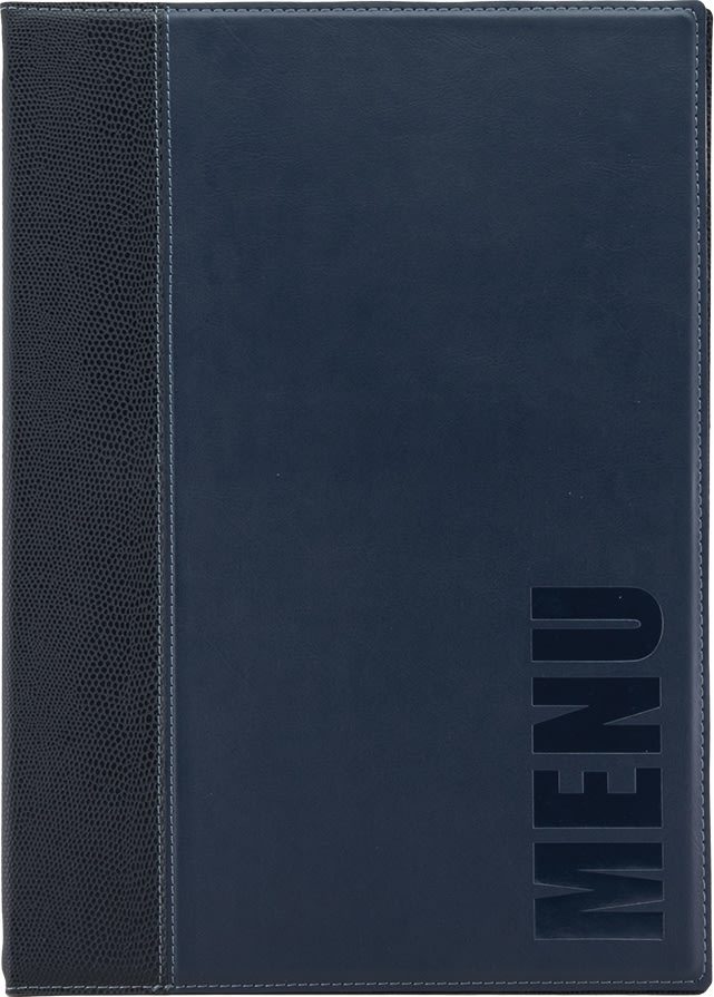 Securit Trendy Menukort | A4 | Blå | Logo