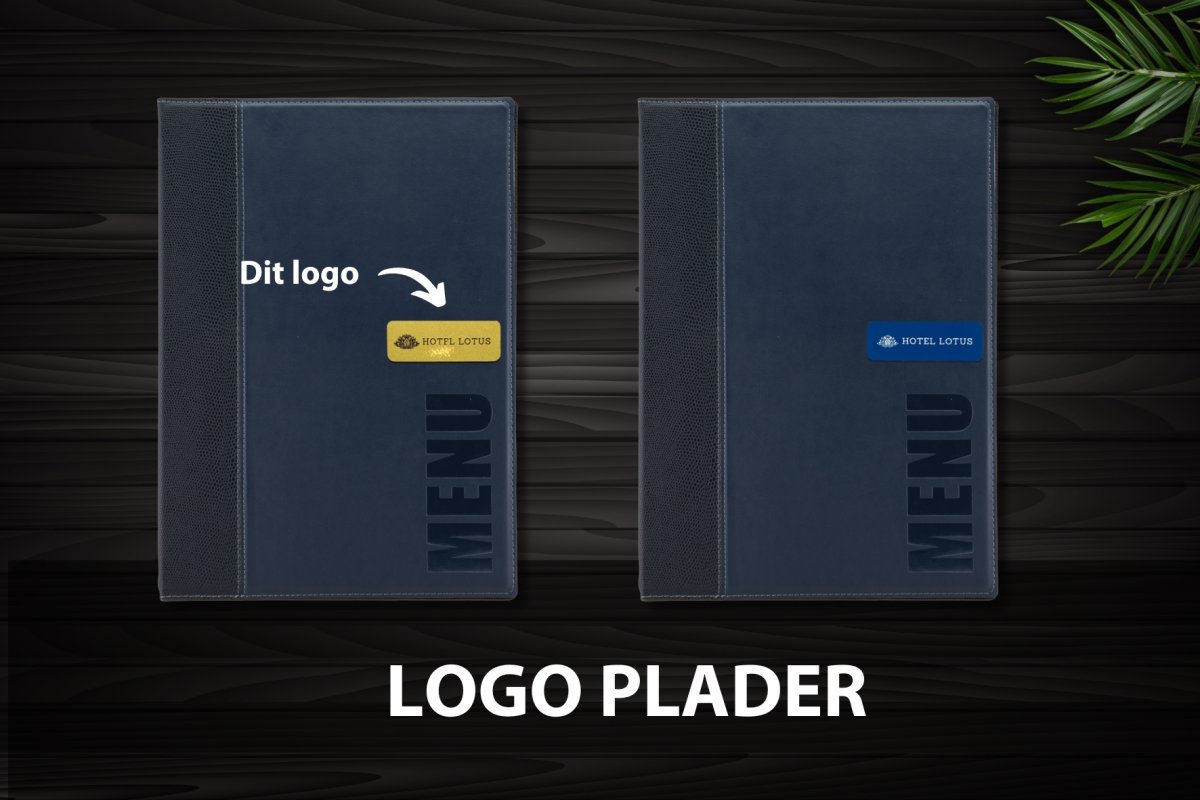 Securit Trendy Menukort | A4 | Blå | Logo