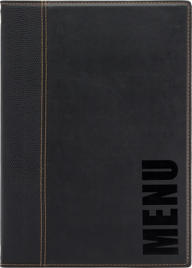 Securit Trendy Menukort | A4 | Sort | Logo