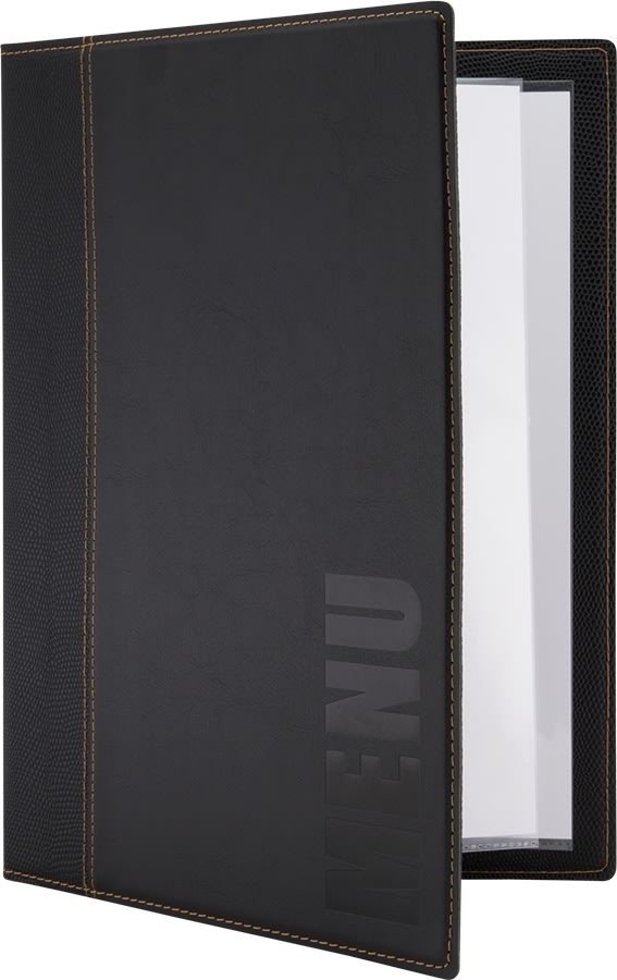 Securit Trendy Menukort | A4 | Sort | Logo