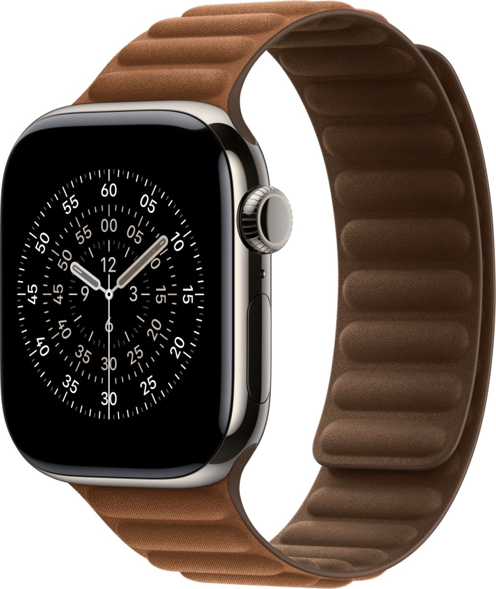 Apple Magnetisk ledrem, karamel-farvet, 42 mm -M/L