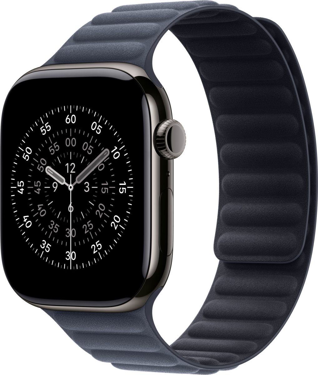 Apple Magnetisk ledrem, blå, 46 mm - M/L