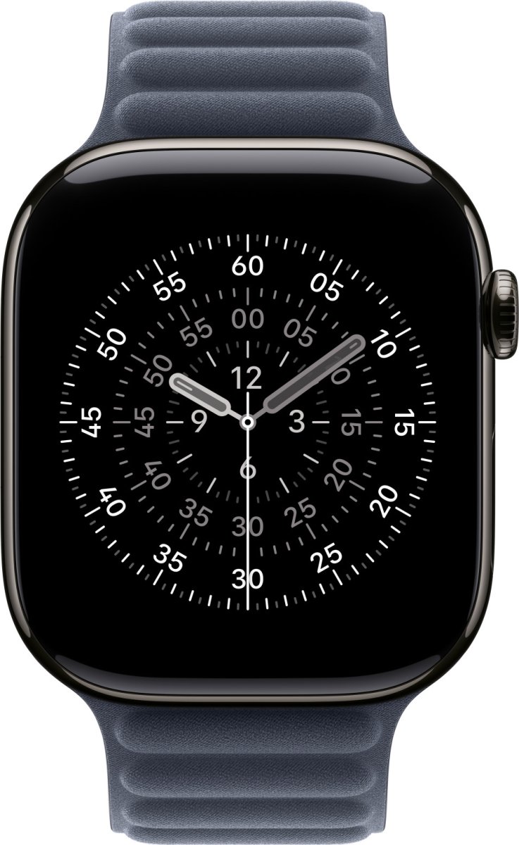 Apple Magnetisk ledrem, blå, 46 mm - M/L