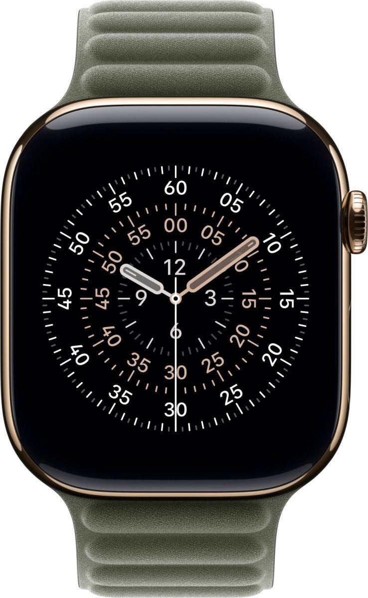 Apple Magnetisk ledrem, Salviegrå, 46 mm - S/M
