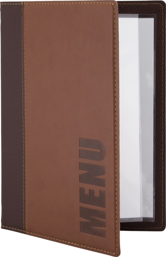 Securit Trendy Menukort | A5 | Lysebrun | Logo