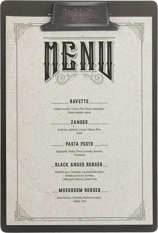 Securit Vintage Clip Menuholder | A4