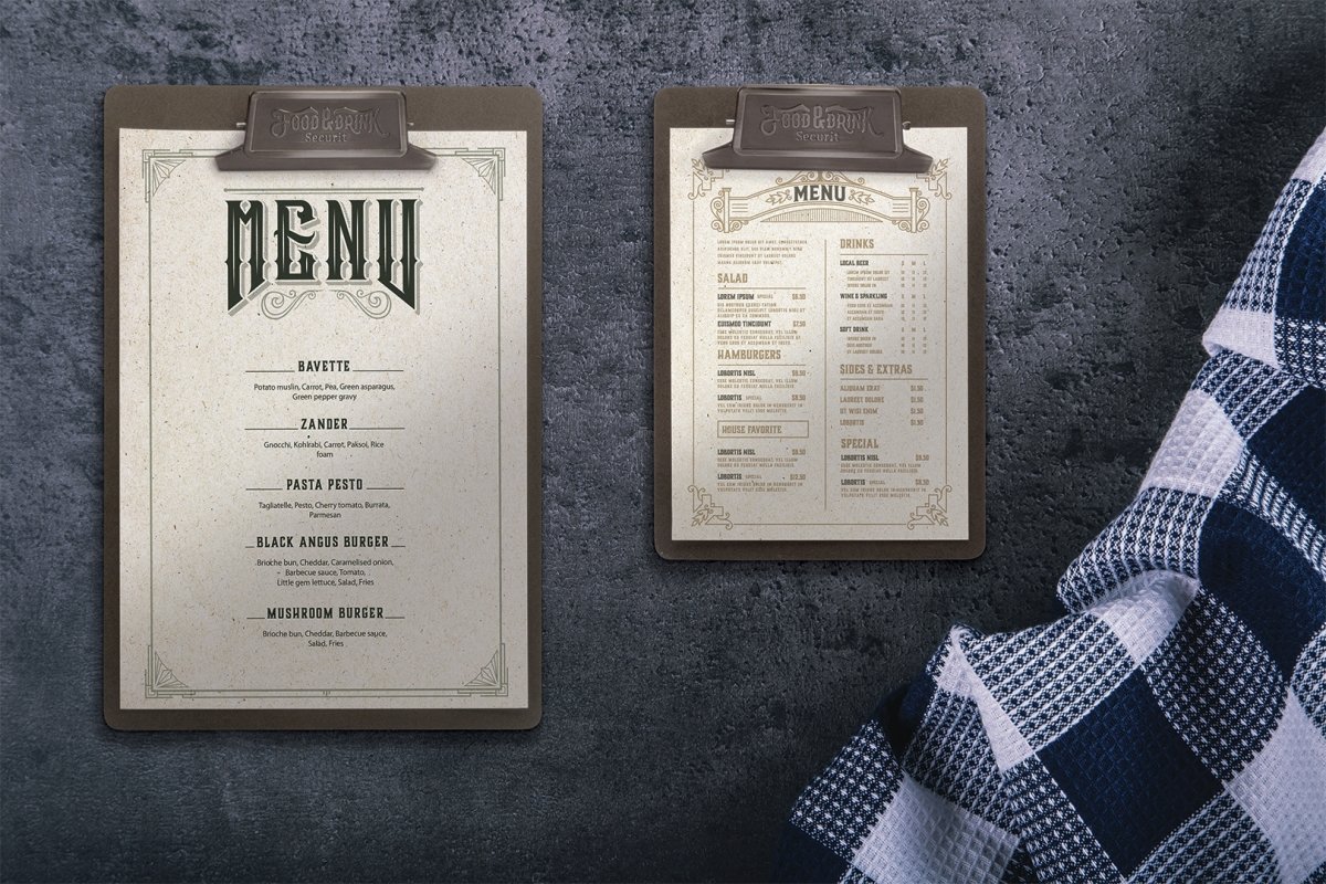 Securit Vintage Clip Menuholder | A4