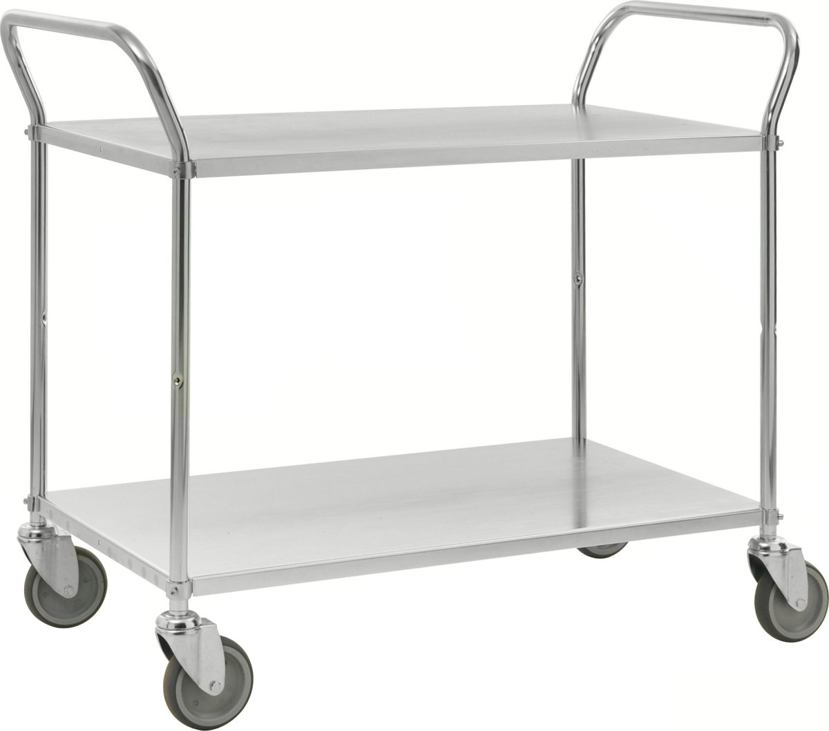 Rullebord 2 hylder, 1070x585x940 mm, 250kg, stål