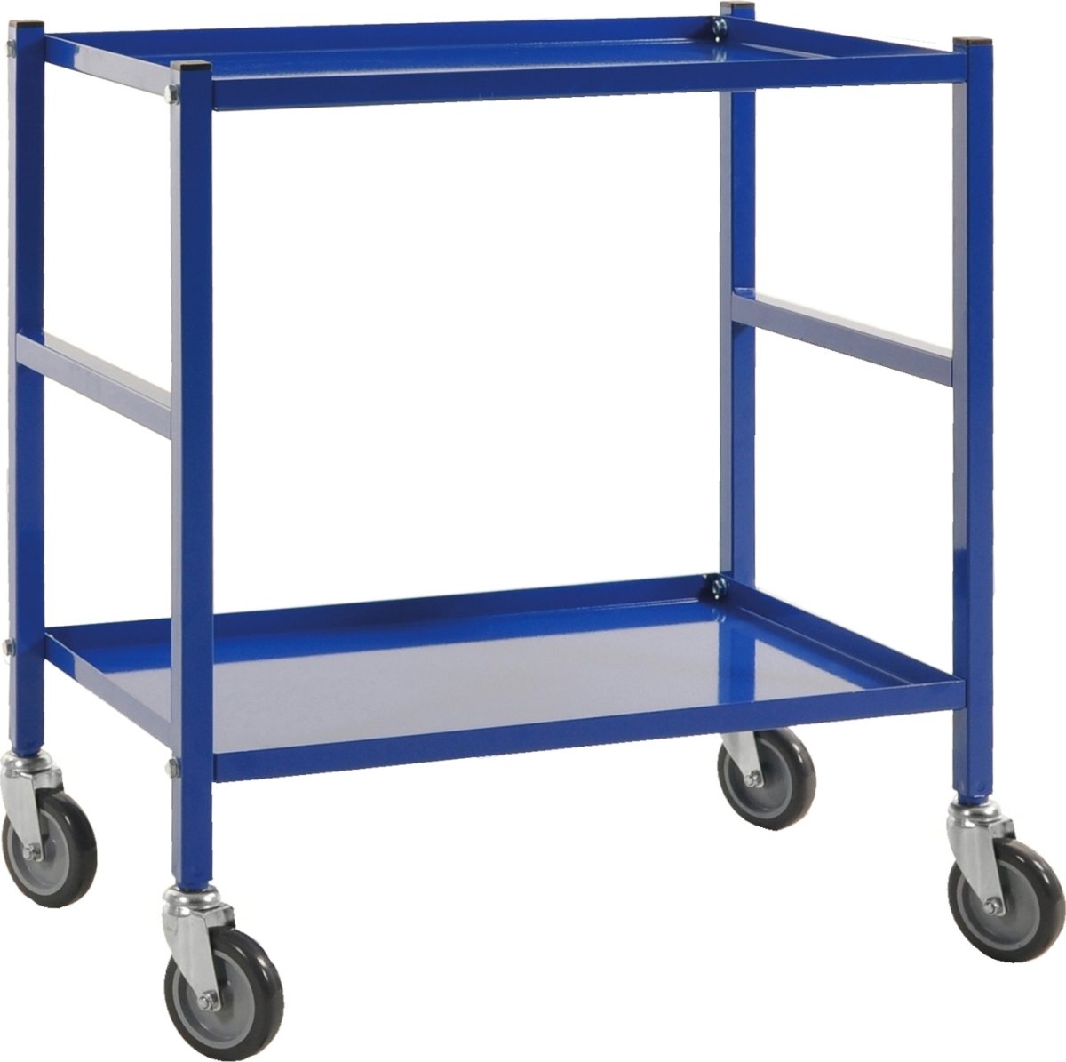 Rullevogn, 2 hylder, 670x415x760, 150 kg, Blå