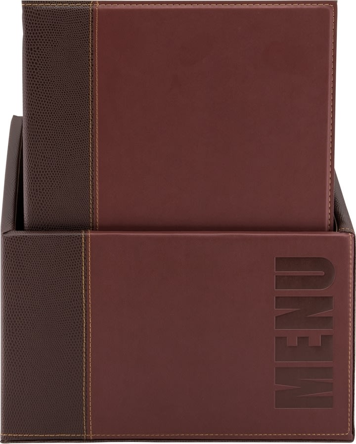 Securit Trendy Menukort | A4 | Rød | Logo | 20st