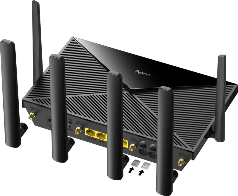 CUDY 4G Router LT12, WF6, Gigabit 2xSIM