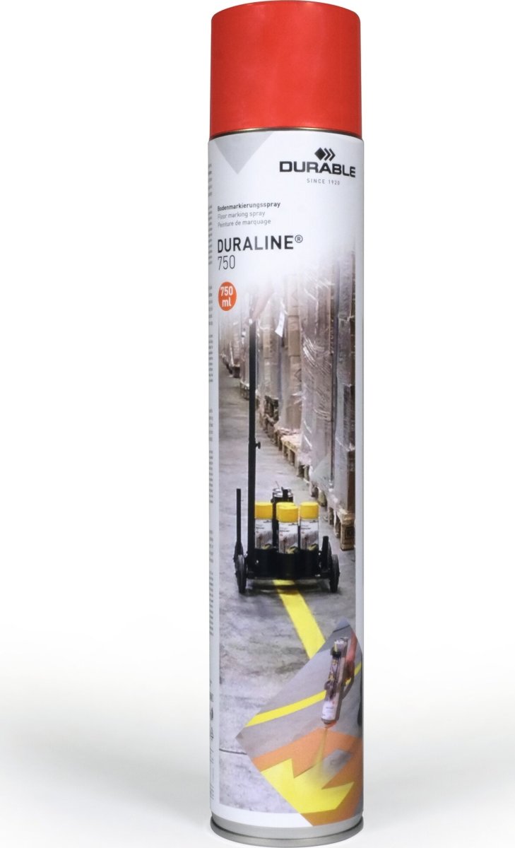 Duraline gulvmarkeringsmaling, 750ml, rød