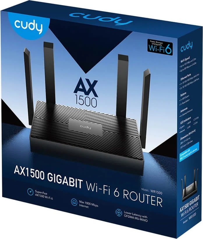 CUDY Wi-Fi Router WR1500 AX150 Gigabit Mesh