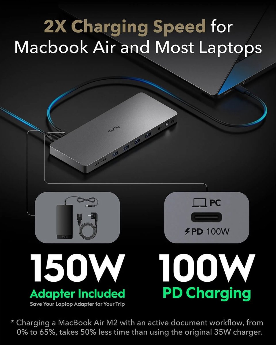 CUDY Dockingstation CS700 10Gbps USB-C Dual 4K