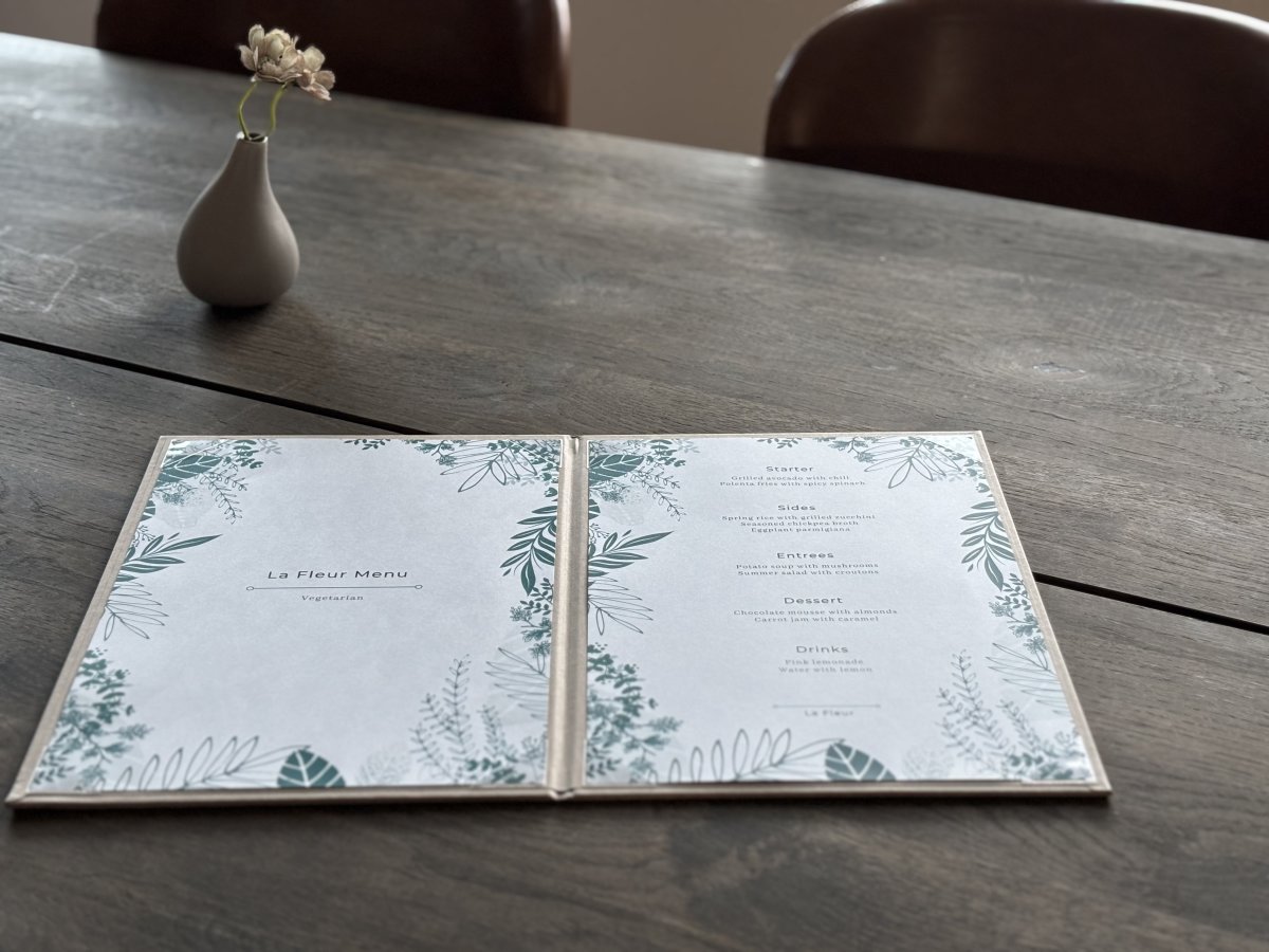 Menu omslag | A4 | Natur | Logo