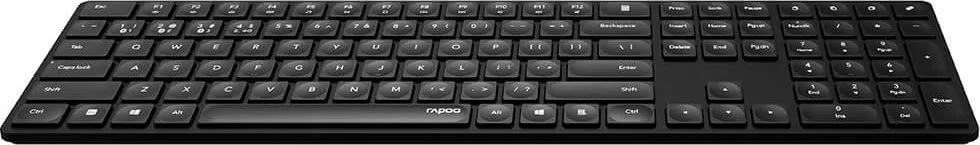 RAPOO Tastatur E8020, Multi-Mode, Trådløs, smalt