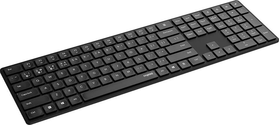 RAPOO Tastatur E8020, Multi-Mode, Trådløs, smalt