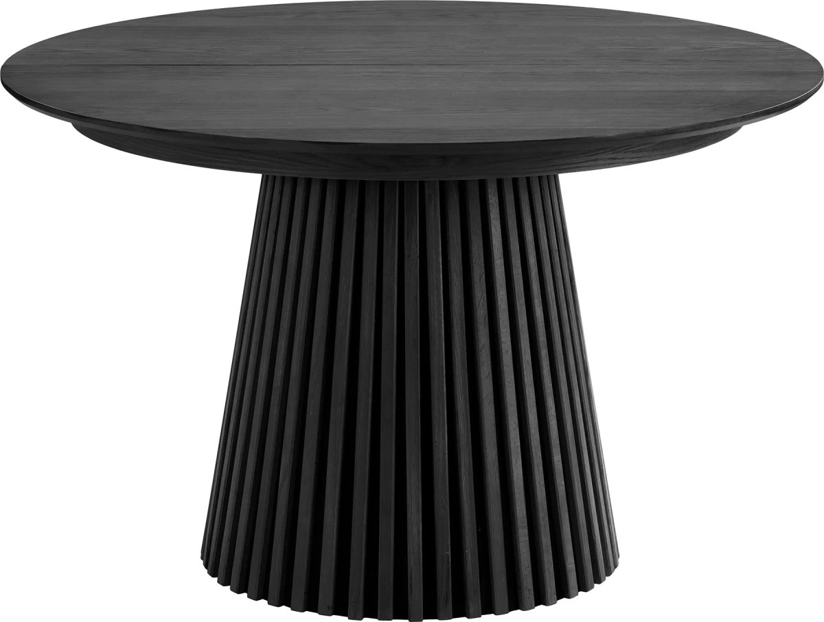 Osaka Spisebord Ø120/120-200x75 cm, sort egfiner