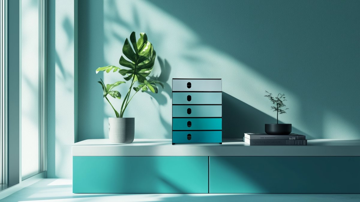 Styroval Pro Eco Skuffekabinet | 5 skuffer | Aqua