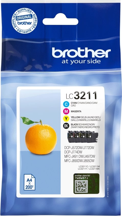 Brother Blækpatroner, LC3211, Sampak
