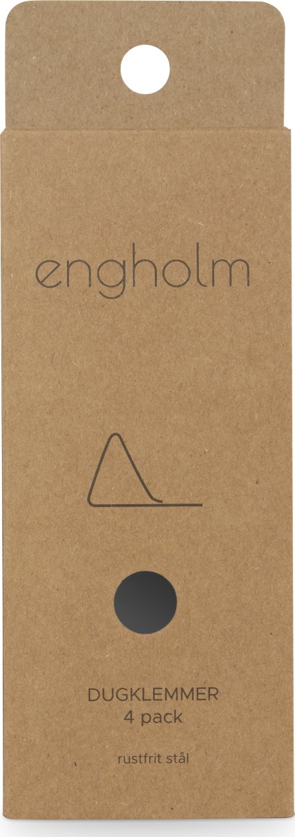 Dugklemmer, sort farvet, 4 stk.