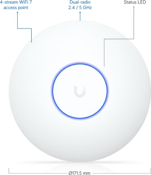 UbiQuiti U7-LITE - Access Point -WiFi 7 -Indendørs