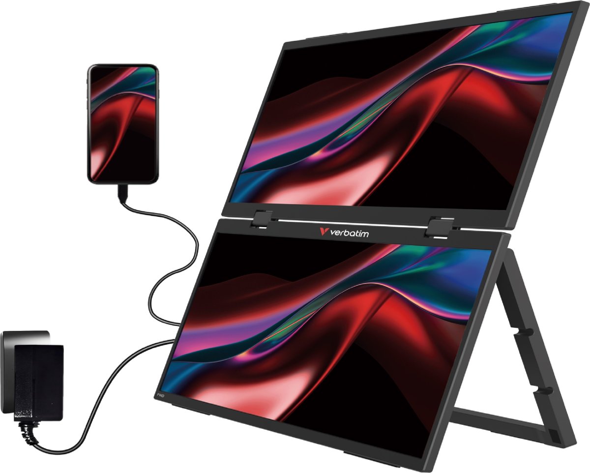 Verbatim 15.6'' Dual Transportabel skærm