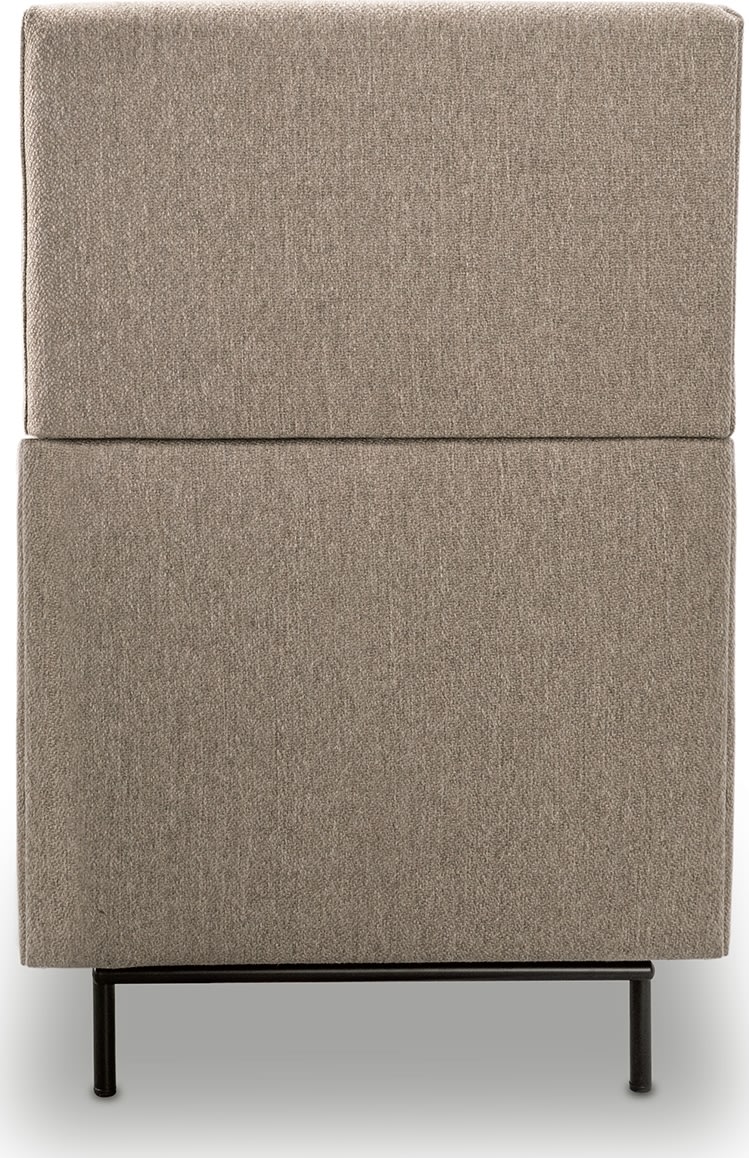 Mute 2 pers. høj mødesofa inkl. 2 puder, sand