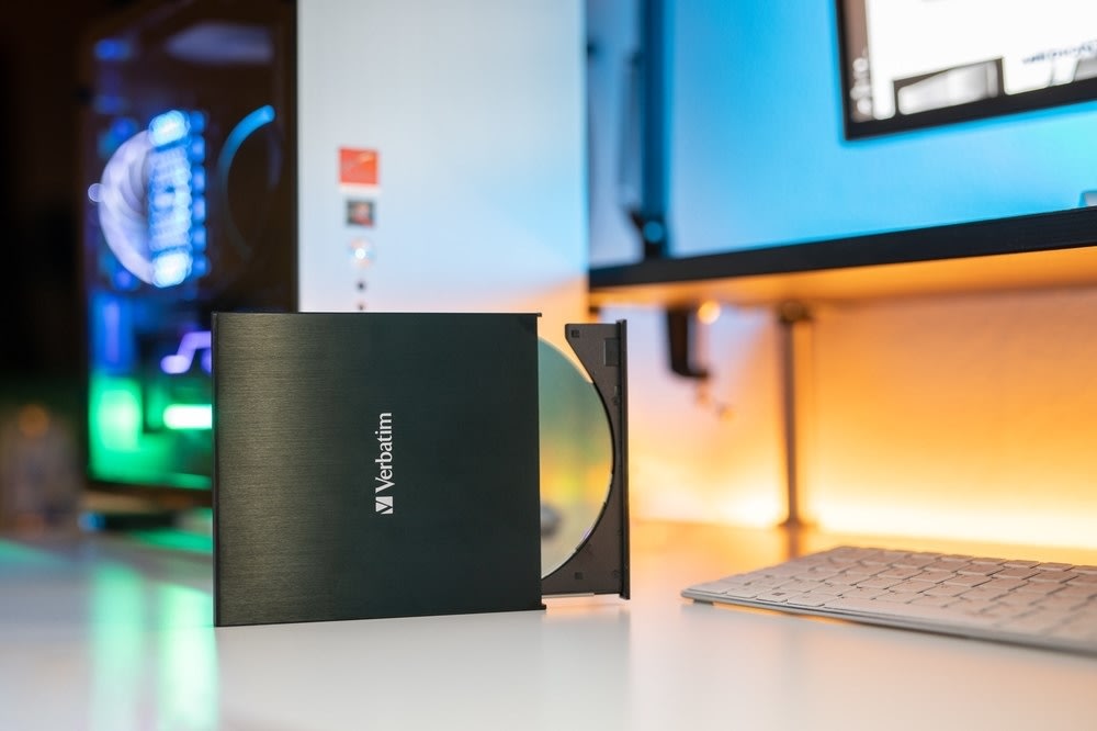 Verbatim Slank ekstern CD/DVD-brænder med USB-C