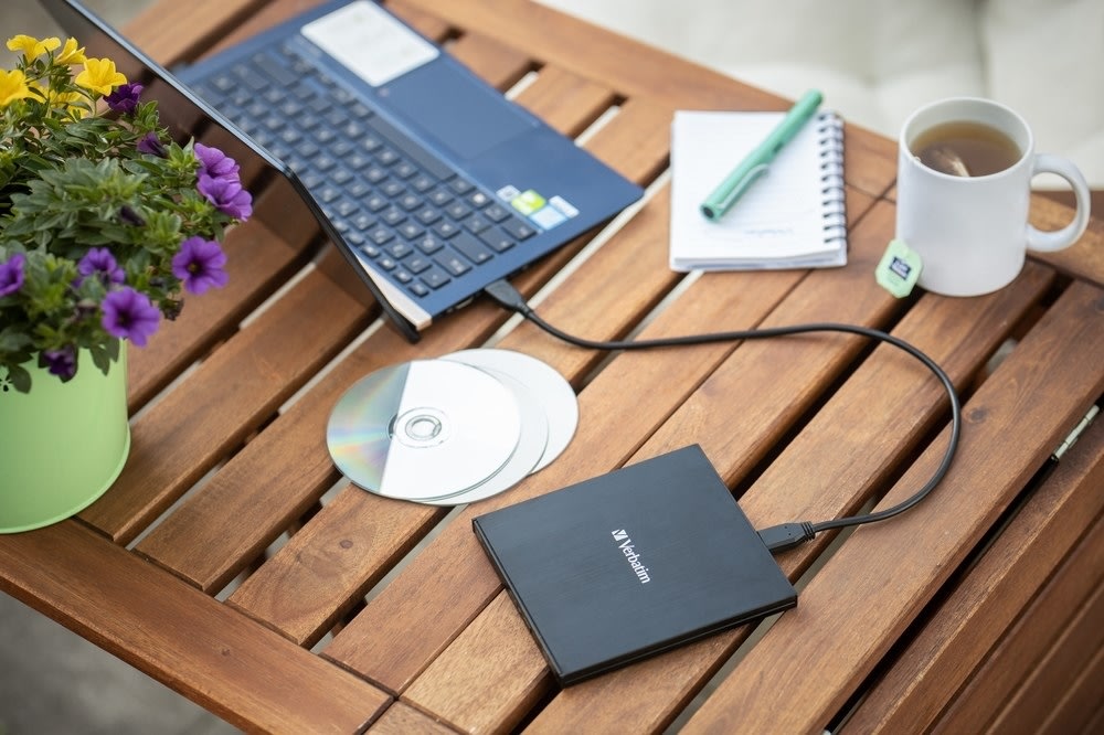 Verbatim Slank ekstern CD/DVD-brænder med USB-C