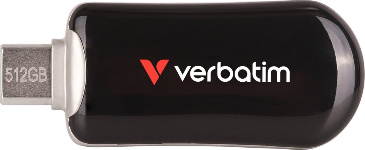 VERBATIM Plectra USB-C Flash Drive, sort - 512GB