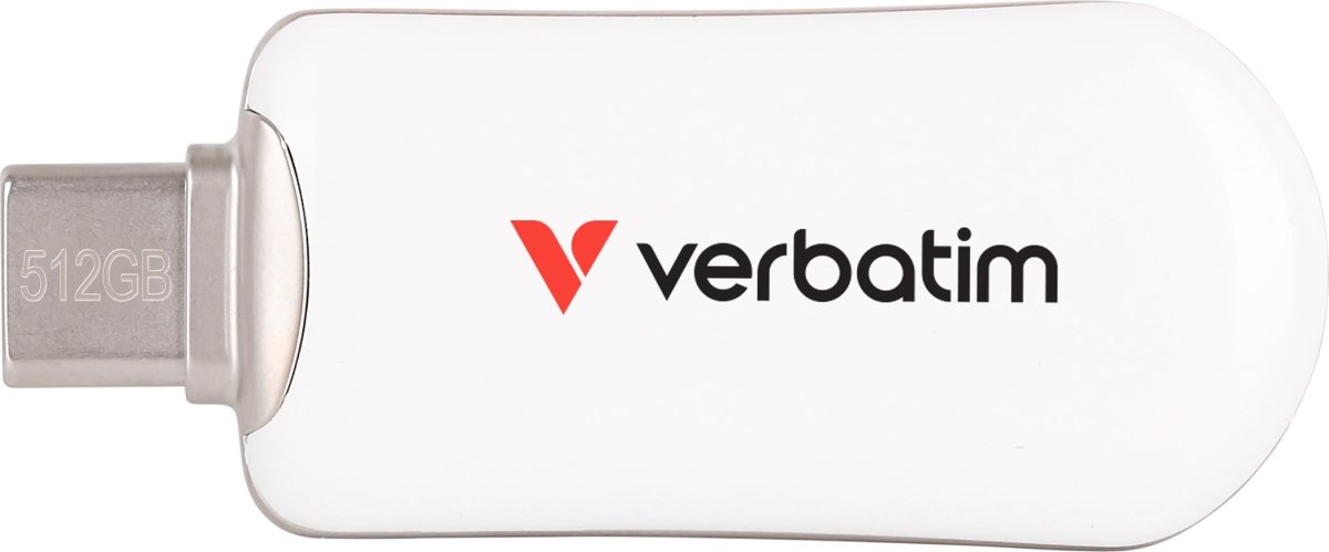 VERBATIM Plectra USB-C Flash Drive, Hvid - 512GB