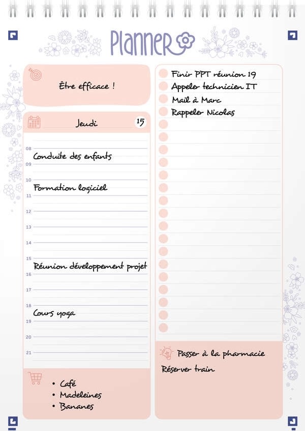 Oxford Floral Daily Planner | A5