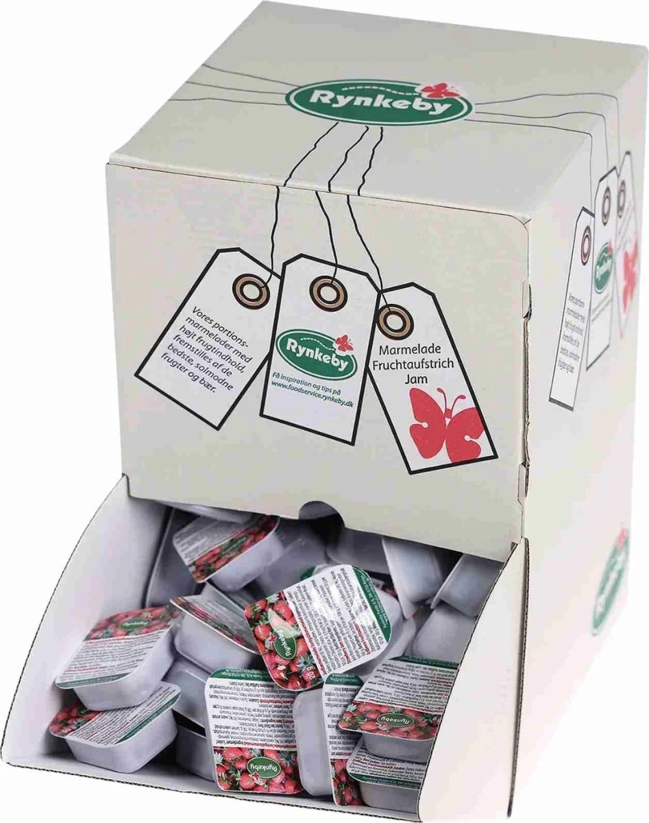 Rynkeby Marmelade, Jordbær, 132 pakker á 20 g