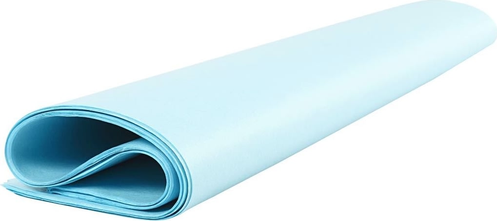 Silkepapir | 50x70 cm | 14g | 25 ark | Lys blå