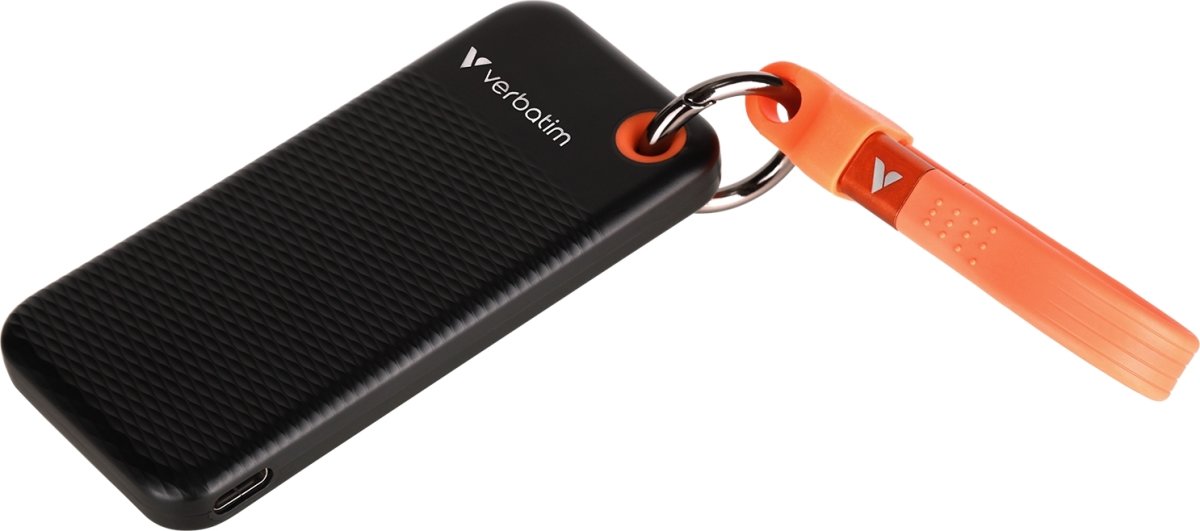 VERBATIM USB 3.2 Gen 2 1TB, SSD, Sort/Orange