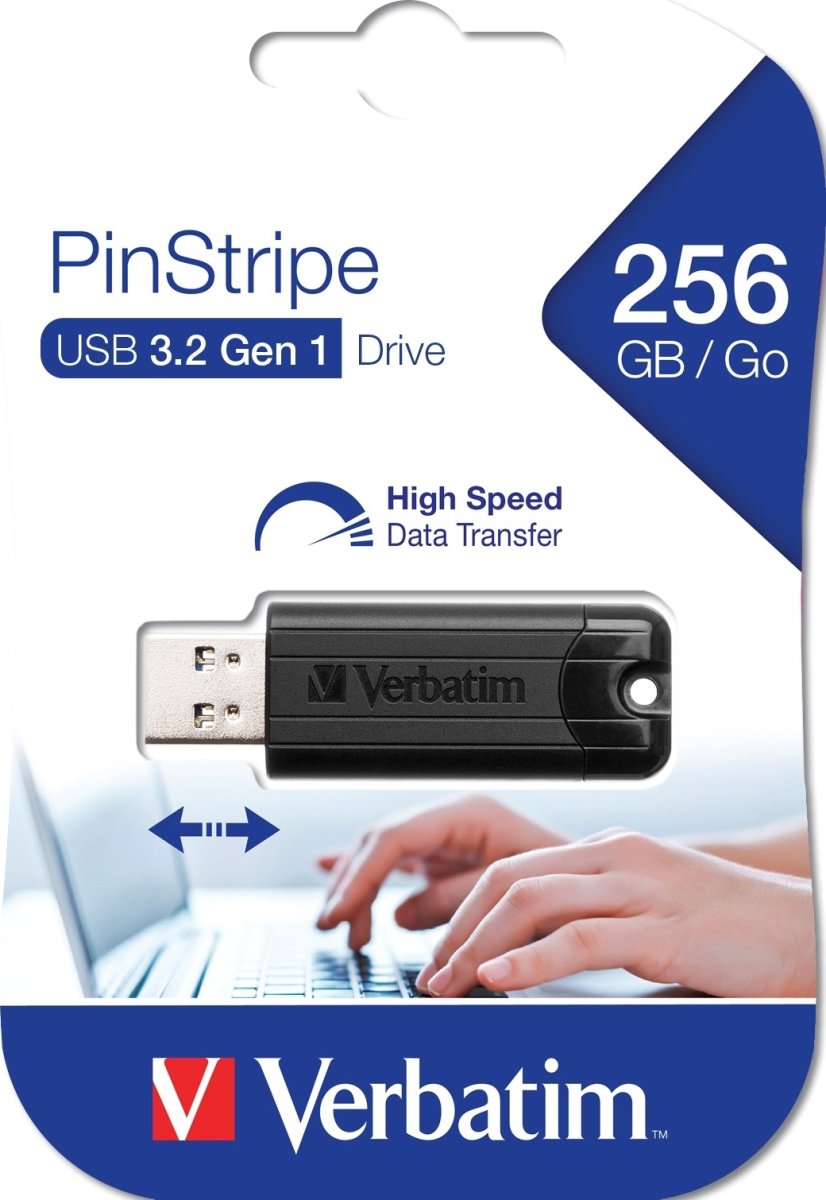 Verbatim USB-nøgle USB 3.2 256GB, Sort