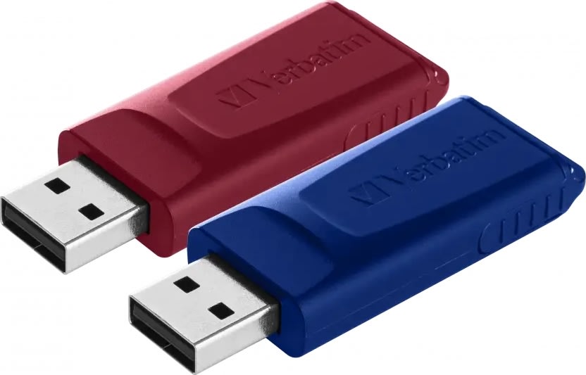 Verbatim USB-Nøgle, USB Drive 2.0 2 X 32GB Rød/Blå