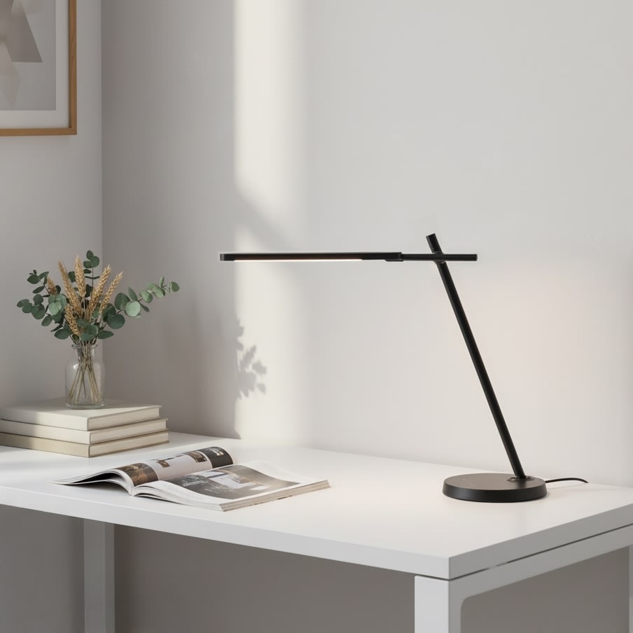 Lux LED skrivebordslampe m. touch, sort