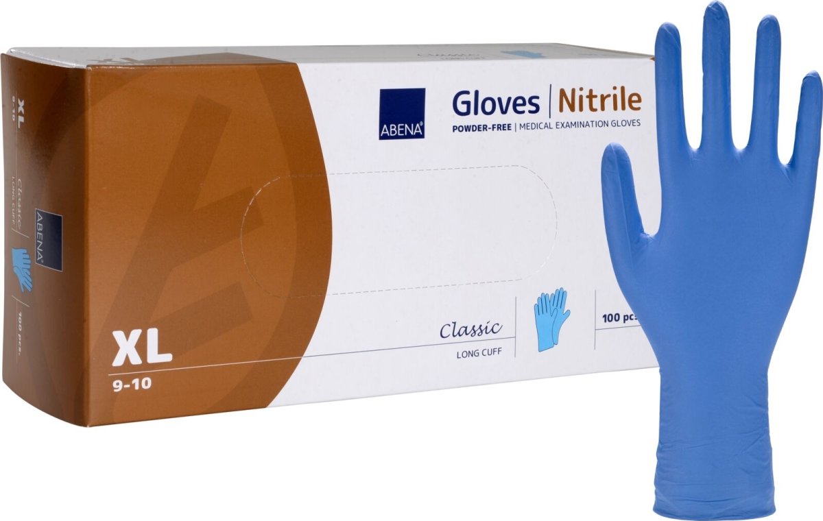 Nitrilhandsker lang | Pudderfri | X-large | 100stk