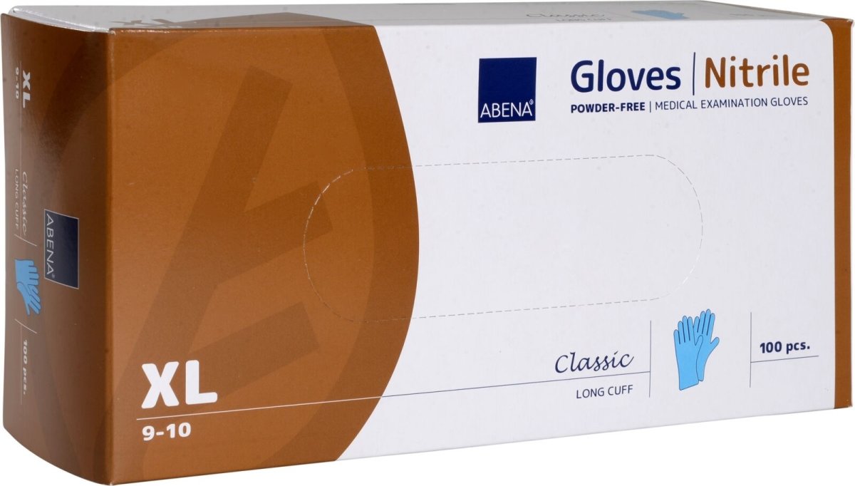 Nitrilhandsker lang | Pudderfri | X-large | 100stk